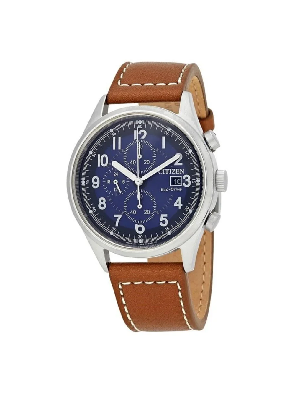 NWT Citizen Chandler Chronograph Eco-Drive Blue Dial Men's Watch
